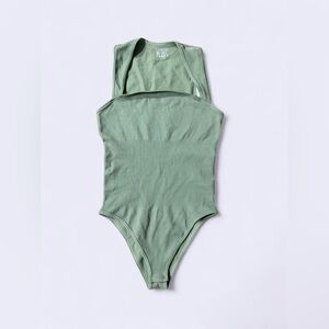 Sage Green Ribbed Bodysuit